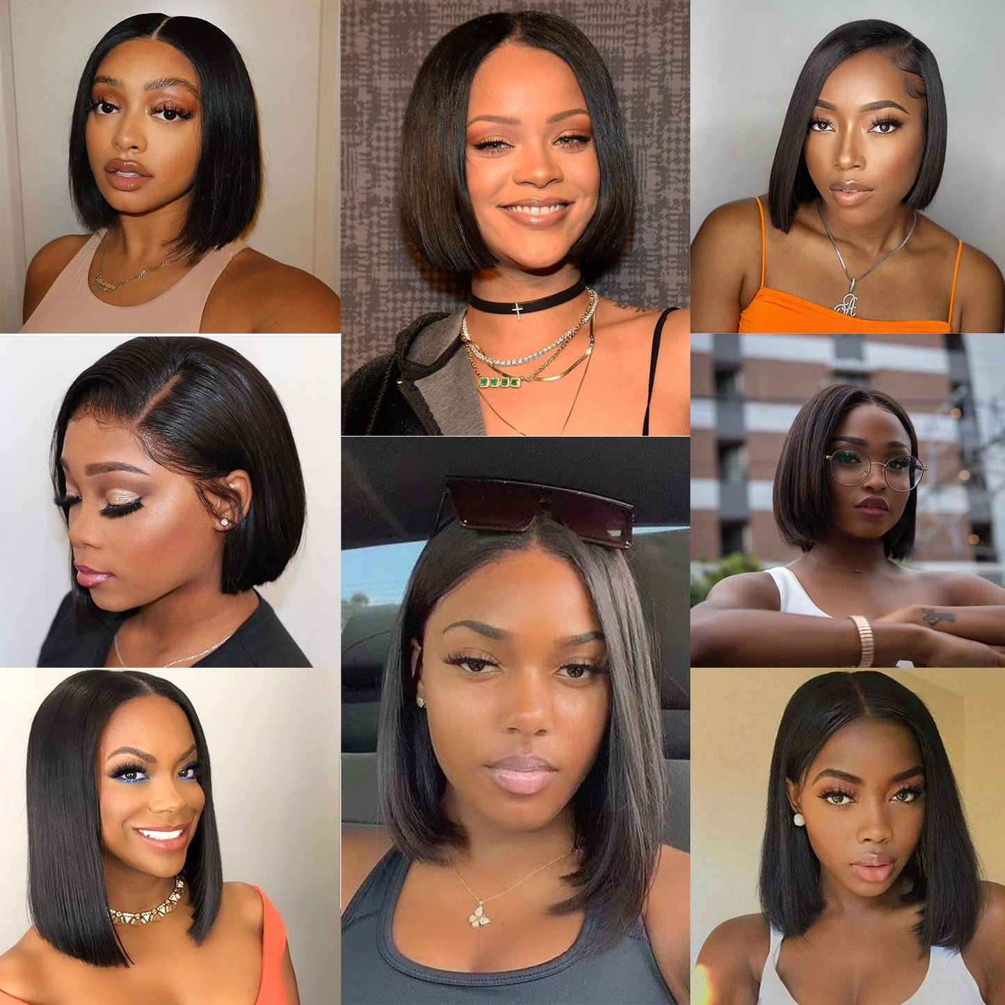 10 inch short hair bundles 10A Brazilian Straight Virgin Hair 4 Bundles Straight Hair 100% Unprocessed Straight Human Hair Bundles 50g/Pcs Natural color (10"10"10"10")
