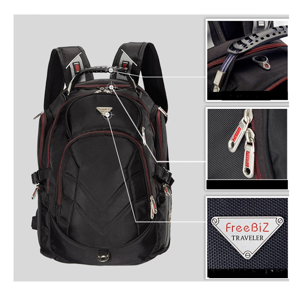 FREEBIZ 19 Inch Laptop Backpack Bag, 55L Travel Bag Knapsack Rucksack Hiking