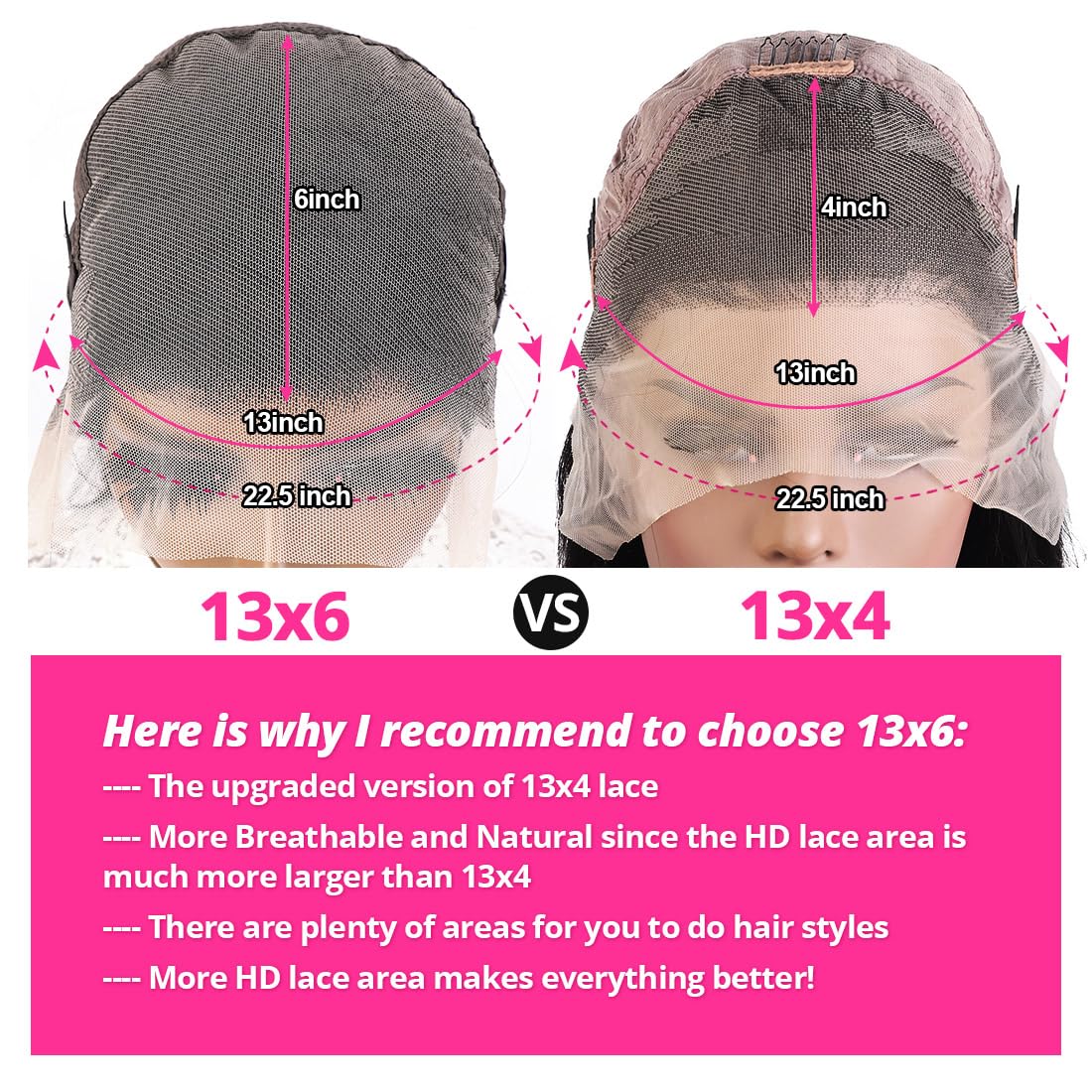 Lace Front Wigs Human Hair: 13x6 Deep Wave Lace Frontal Wigs Human Hair Glueless Wigs for Women 180% Density HD Transparent 26 Inch Deep Curly Lace Front Wig Human Hair Pre Plucked with Baby Hair