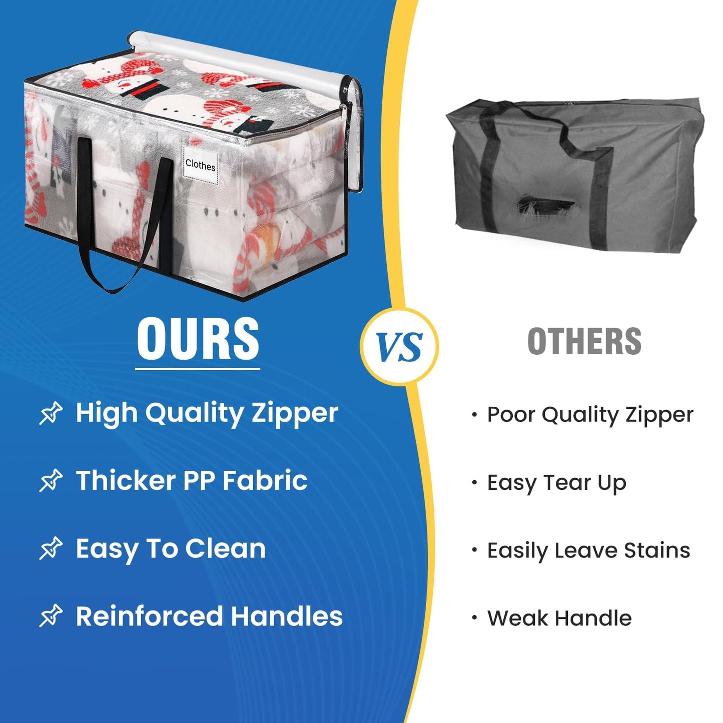 RoomHacks Clear Moving Bags Heavy Duty Extra Large, Moving Supplies with Reinforced Handle and Double Zipper, Storage Bags for Moving Essential, Packing tote Alternative to Moving Box(10 Packs, Clear)
