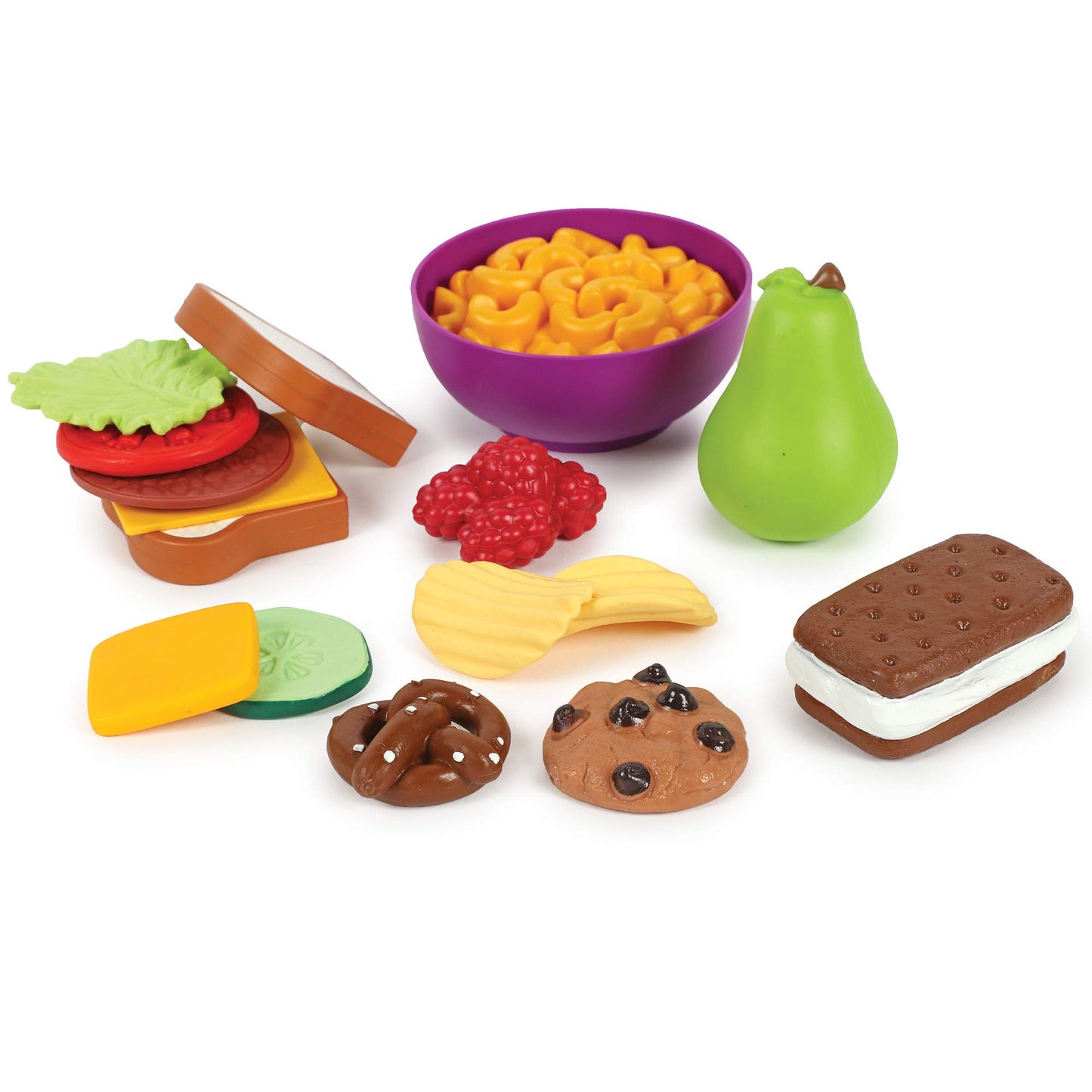 Learning Resources New Sprouts Complete Play Food Set - 50 Pieces, Ages 2+ Toddler Play Food, Kitchen Play Food, Play Food Sets for Kids