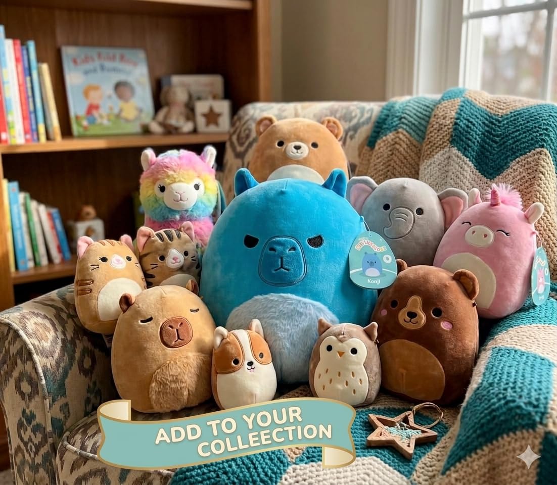 Squishmallows 10" Kenji The Capybara - Officially Licensed Kellytoy Plush - Collectible Soft & Squishy Capybara Stuffed Animal Toy for Kids, Girls & Boys - Exclusive