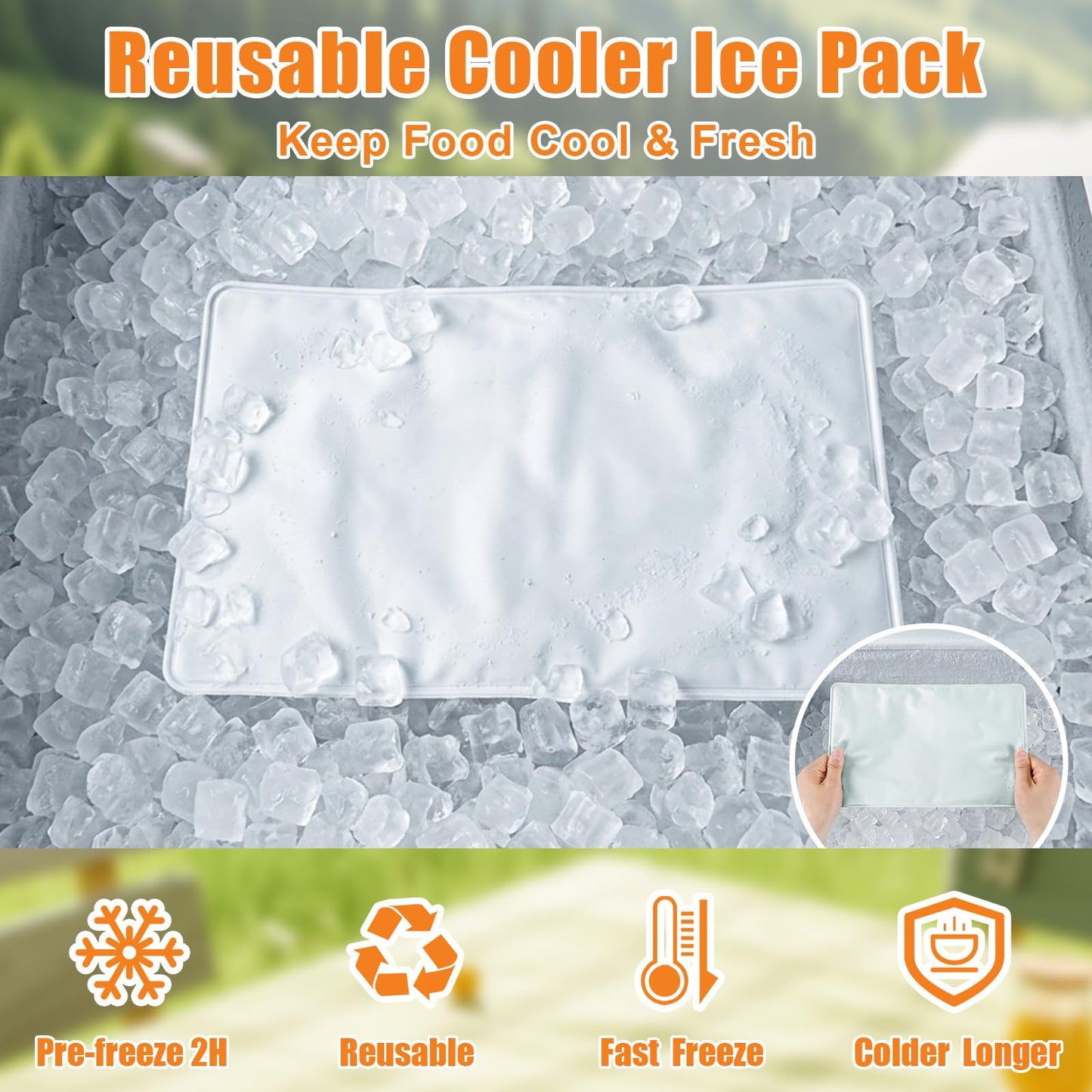 Qtencas Snackle Box Container with 8 Portable Removable Compartments, Ice Pack, Sauce Cup & Fork, Stainless Steel Divided Serving Tray with Lid and Handle for Road Trips Beach Camping