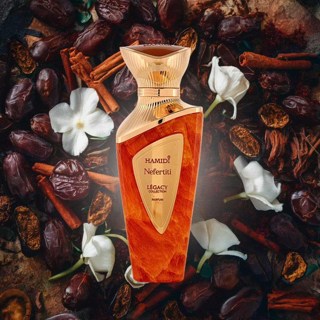 Hamidi LEGACY NEFERTITI Eau De Parfum Spray 100ML (3.4 OZ) Long Lasting Perfume for Women & Men, Embrace The Legendary Beauty & Regal Grace, Unisex Perfume.