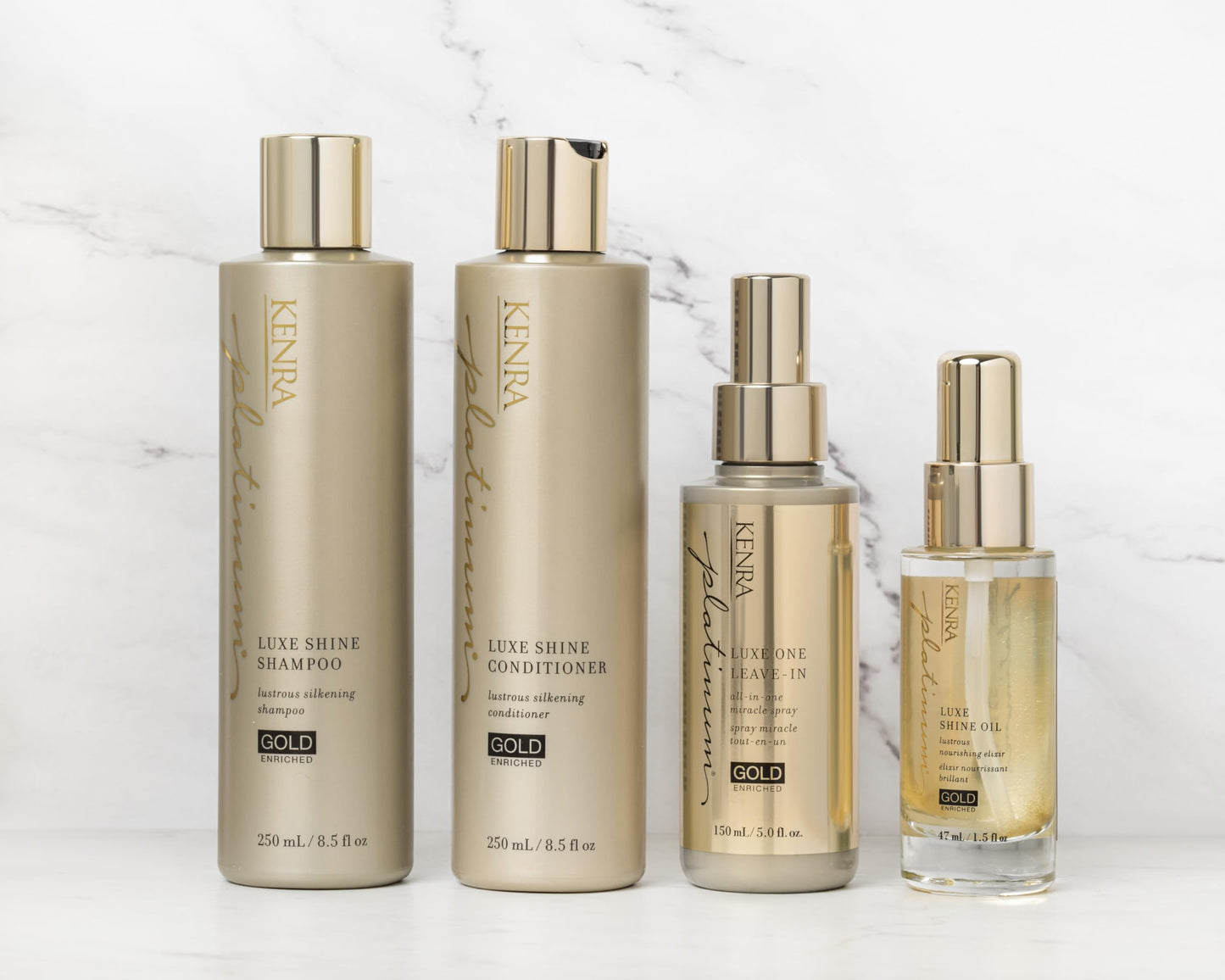 Kenra Platinum Luxe One Leave-In | All-In One Miracle Spray | Enriched with Precious Gold | Opulent Slip & Shine | Thermal/Heat Protection | Medium To Coarse Hair | 5 fl. Oz