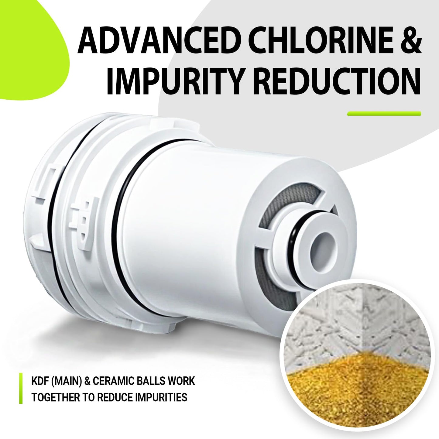 Shower Filter - Replacement Cartridges Compatible with Delta Clarifi, Reduces Dry Skin and Hair Damage (2 Pack)