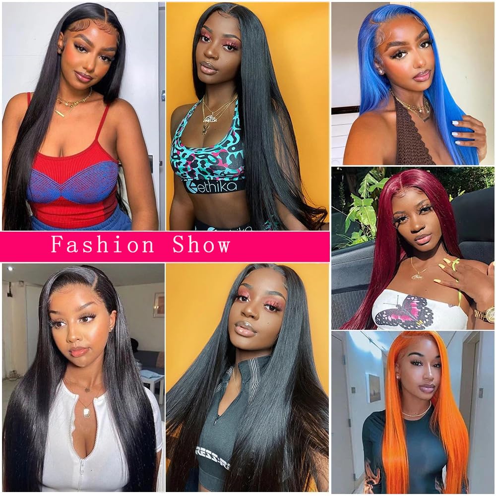 10A Straight Bundles with Closure Human Hair 20 22 24+18 Brazilian Human Hair Bundles with Closure 100% Unprocessed Virgin Straight Hair Weave 3 Bundles with Lace Closure 4x4 Free Part Natural Color