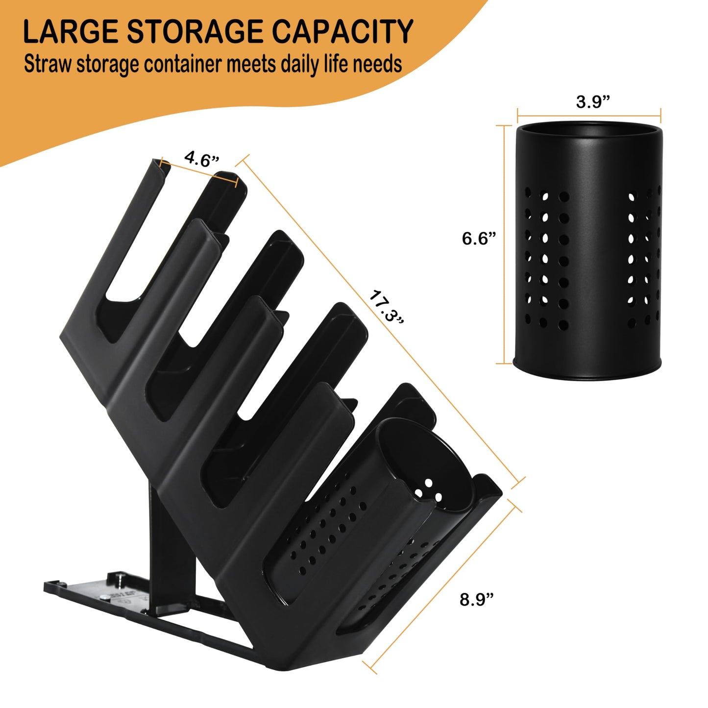 Cup Holder Lid Dispenser with Straw Organizer,4 Compartment 7 Adjusting,Cup Storage Organizer for Breakroom Countertop Coffee Station Bar Restaurant