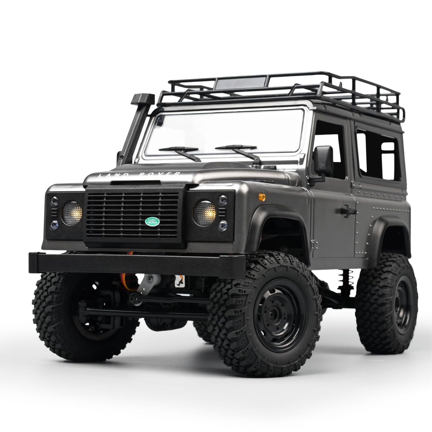 MN-99S RC Car, 1:12 Scale RC Rock Crawler, 4WD Off-Road RC Truck RTR, 2.4G Remote RC Land Rover Vehicle Models for Adults Hobby Gifts (Gray)