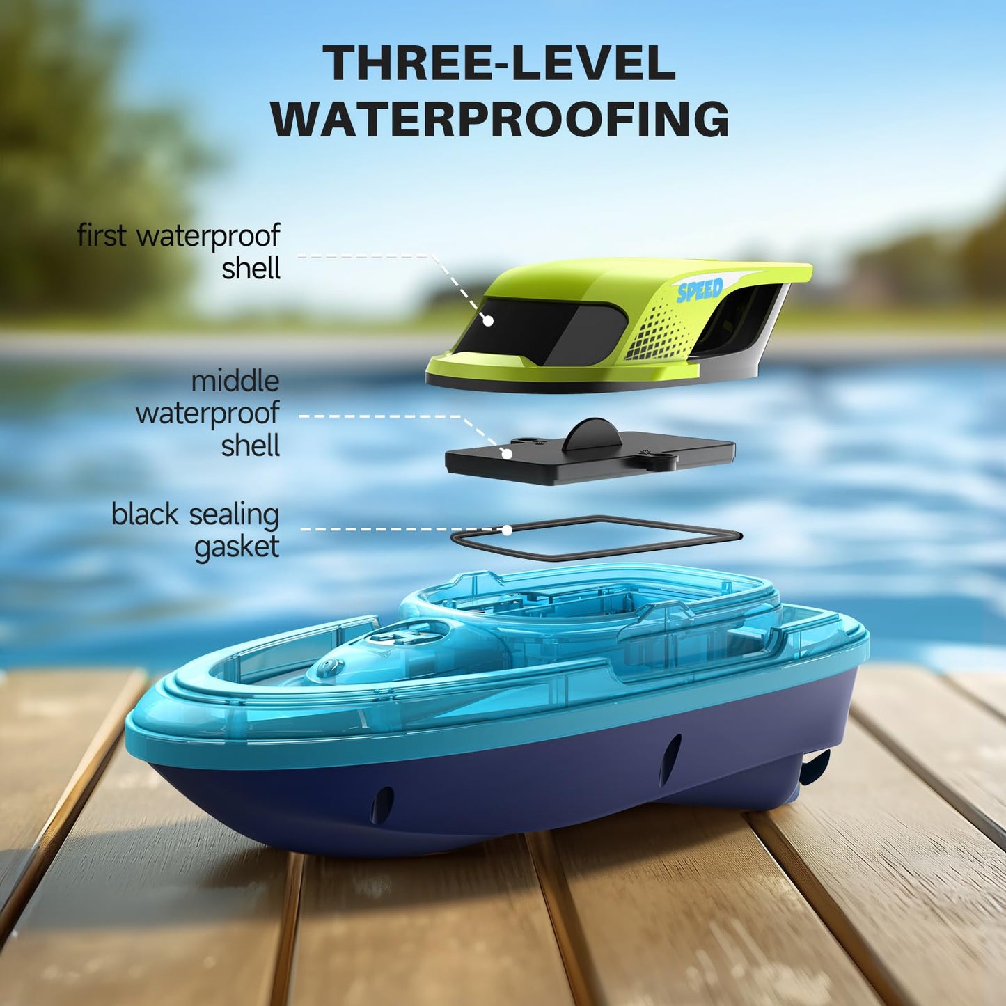 SYMA RC Boats 2 Pack for Kids 8-12, Remote Control Boat for Pool with LED Lights, 40 Mins Playtime (2 Batteries) & One-Key Water Spray, Summer Gifts Toys for Boys and Girls