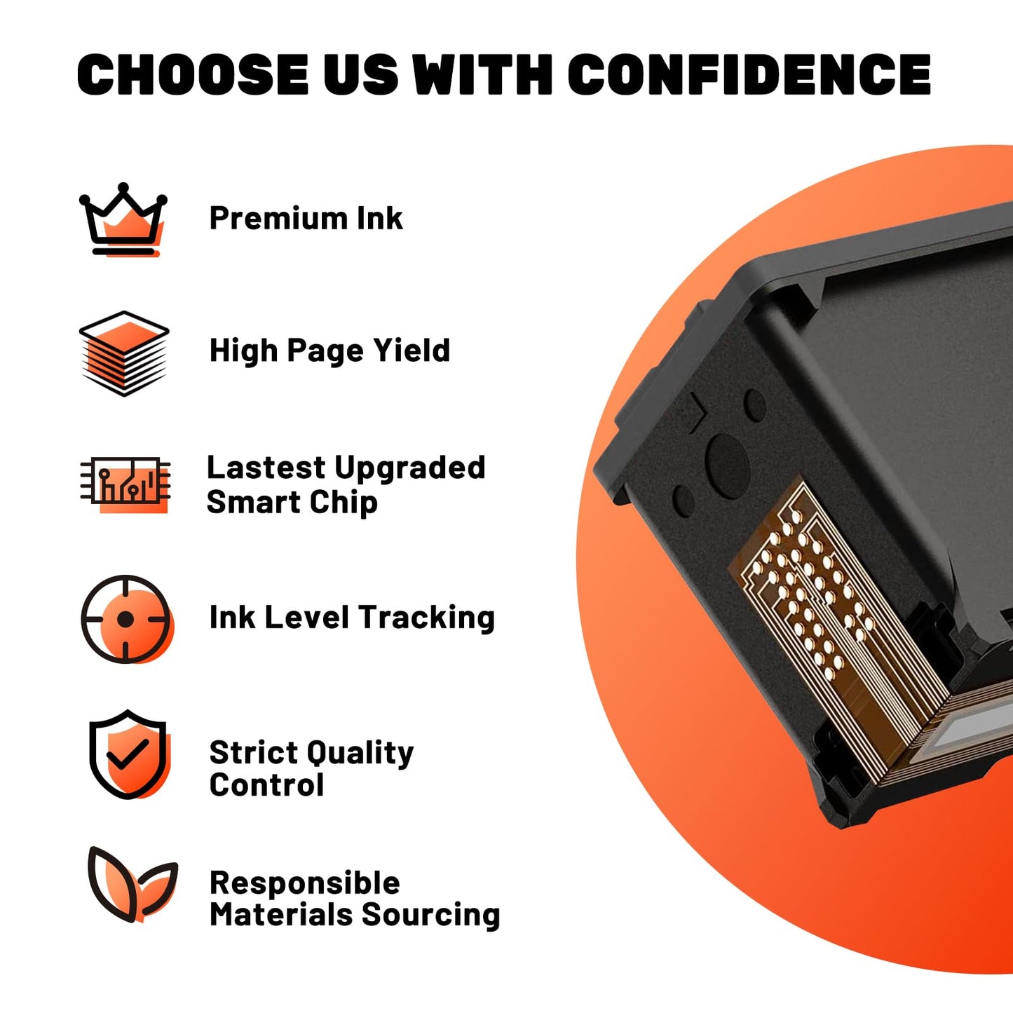 COCCINK 275XL Black Ink Cartridges for Canon Pixma TS3720 TS3722 TS3522 TS3520 TS3500 TR4722 TR4720 TR4725 TR4700 Printer Ink Cartridge for Canon 275 PG-275 XL 275 XL Inkjet Combo Pack (2 Black)
