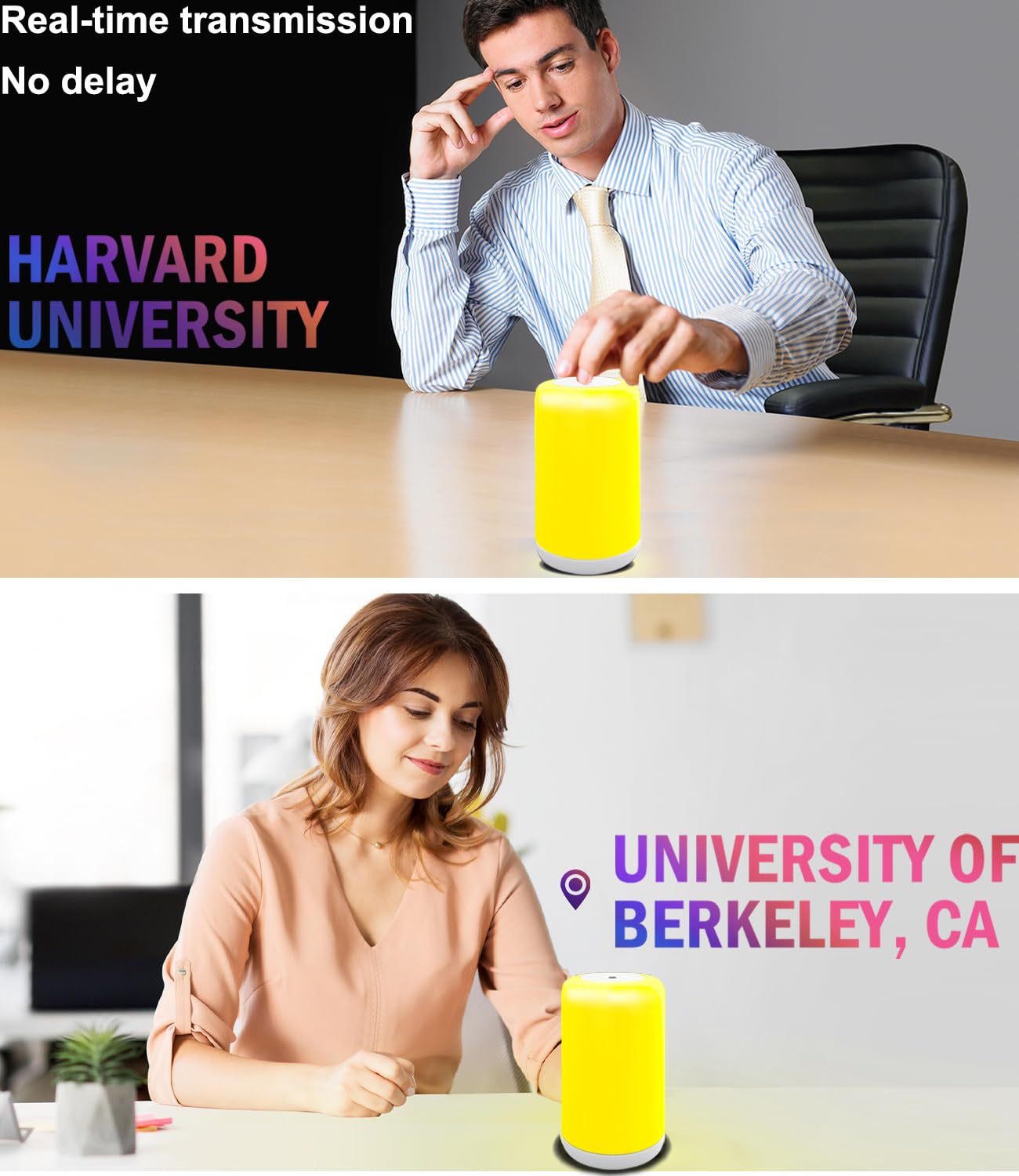 Long Distance Touch Lamps- App Touch Lamps to Keep in Touch and Express Your Miss with Relatives Friends Lovers Classmates etc, No Time or Location Limit - Set of 2