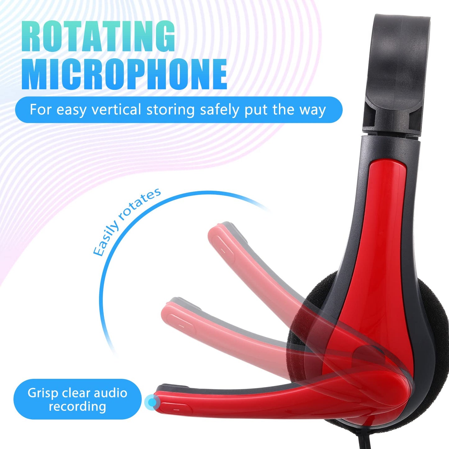 Yunsailing 20 Pack Bulk Classroom Headphones with Microphone Students Kids Wired School Class Headphones for School Library Computer Office Meeting Adults 3.5 Jack Universal Plug(Multicolor)