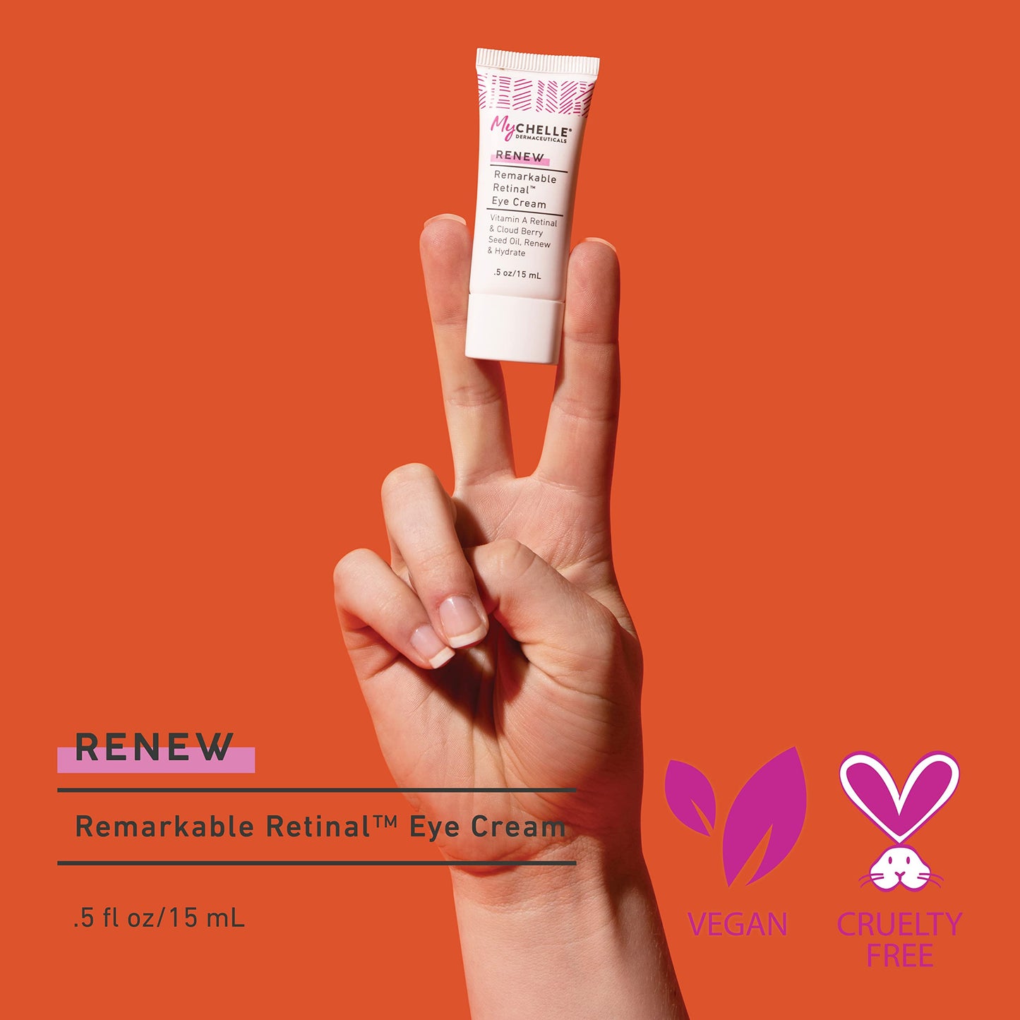 MyChelle Dermaceuticals Remarkable Retinal Eye Cream (0.5 Fl Oz) - Anti Aging Serum with Potent Vitamin A and Plant Stem Cells to Reduce Appearance of Fine Lines and Wrinkles