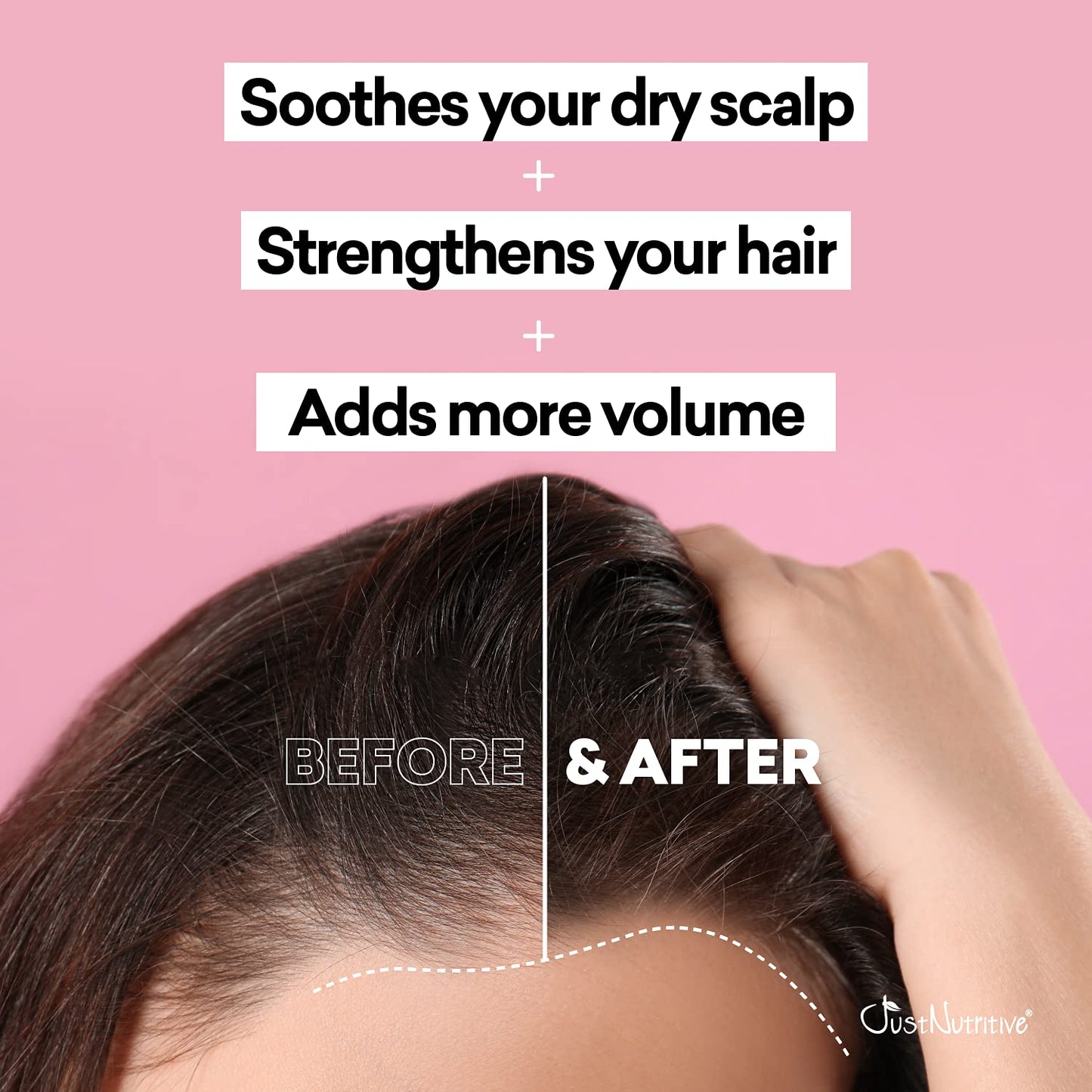 Grow New Hair Treatment | Hair Regrowth Oil | Natural Hair Care | Hair Growth Treatment For Men and Women | Just Nutritive | 4 Oz