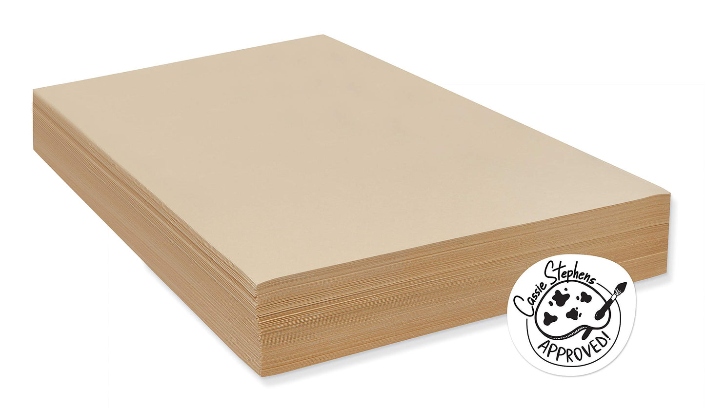 Pacon Cream Manila Drawing Paper, 50 lb Cover Weight, 18 x 24, Cream Manila, 500/Pack