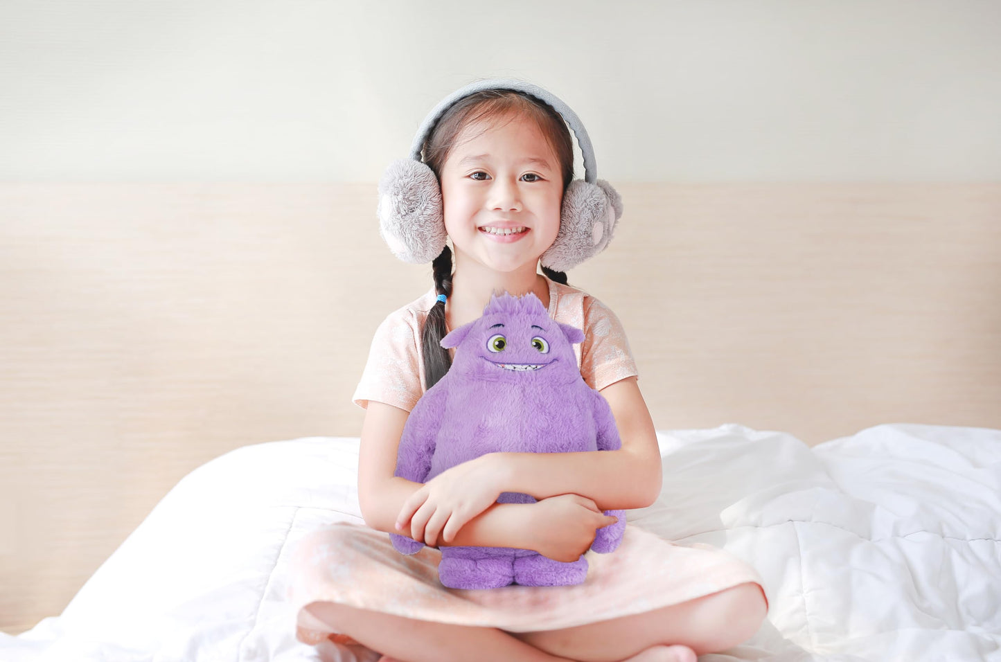 Jay Franco IF Imaginary Friends Blue Plush Pillow Buddy - Super Soft Purple Fuzzy Character Pillow - Polyester Microfiber, 16 Inches