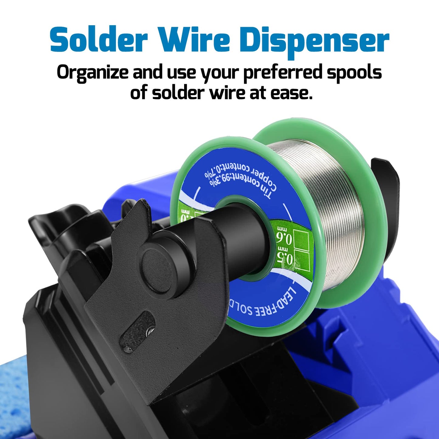WEP 926LED V1 110W Soldering Iron Station Kit with Solder Wire, 5 Soldering Tips, Tip Cleaner, Tweezers, Desoldering Pump with Precision Temperature Control, Sleep Mode, ℉/℃