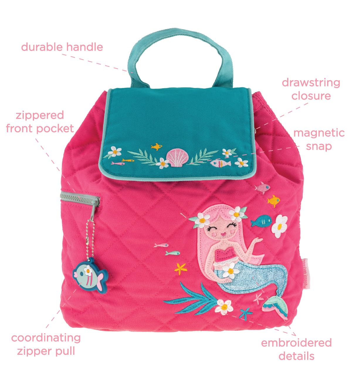 Stephen Joseph Unisex Toddler Back to School, Quilted Backpack, One Size, Horse