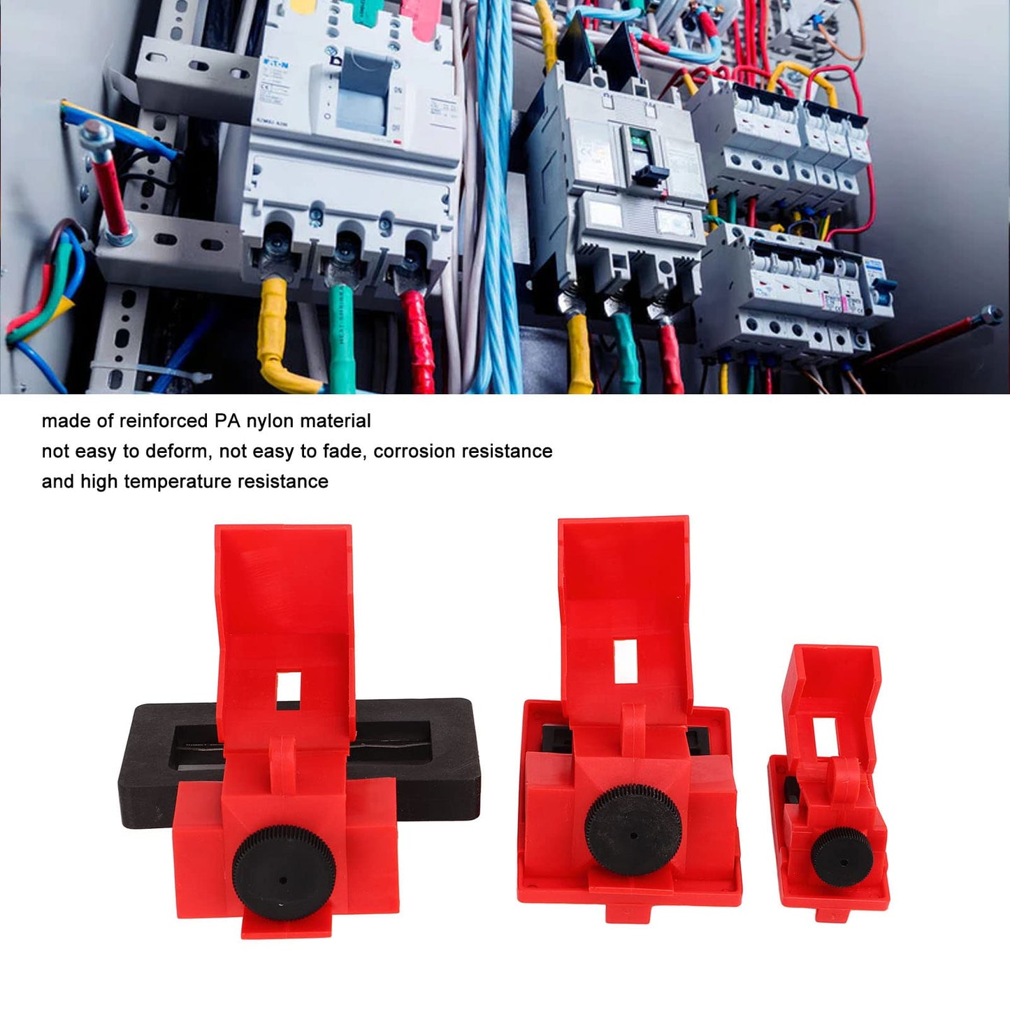 Circuit Breaker Lockout Device, Lockout Tagout Kit 12 Pcs Single Pole Breaker Lock Out Device Nylon Breaker Clamp On Lockout Tagout Kit for Loto Station Lock Out Tag Out Set