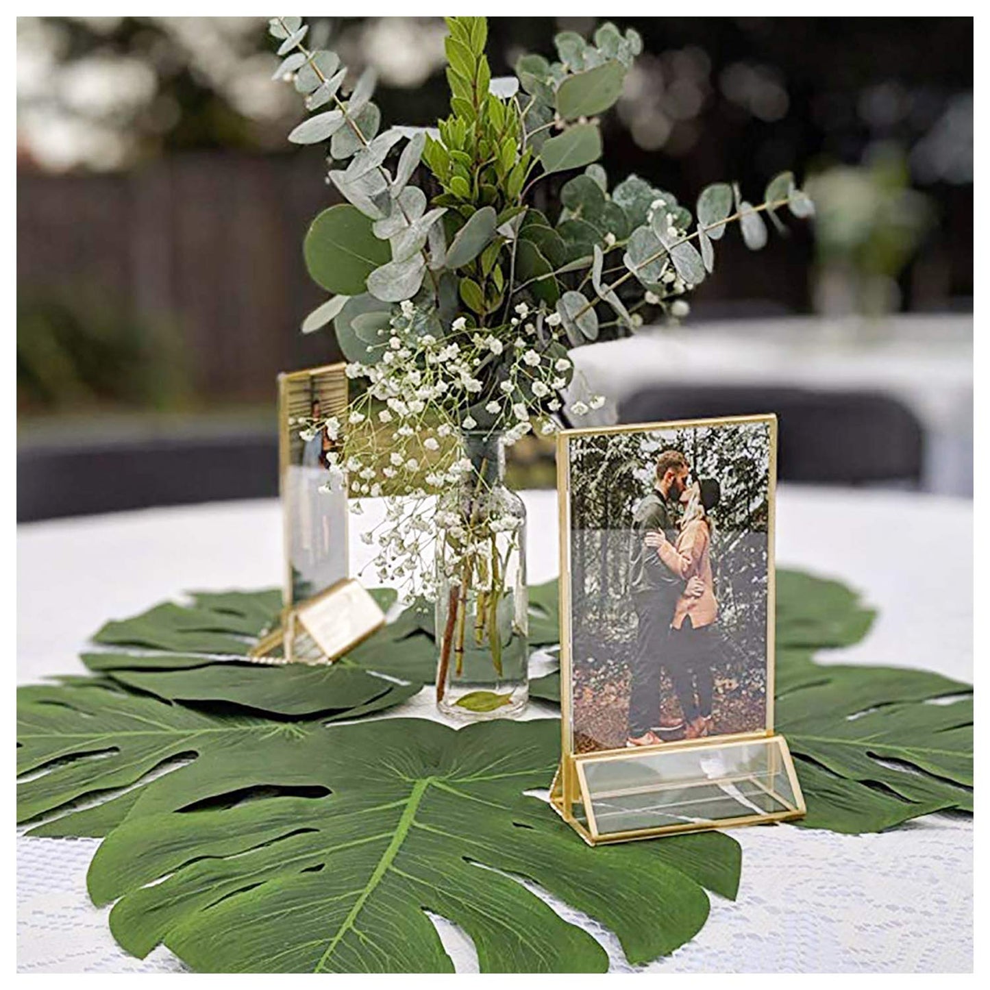 NIUBEE 25Pack 4 x 6 Gold Table Number Holder Clear Frames Sign Holder, Acrylic Double Sided Table Number Stands for Wedding Events