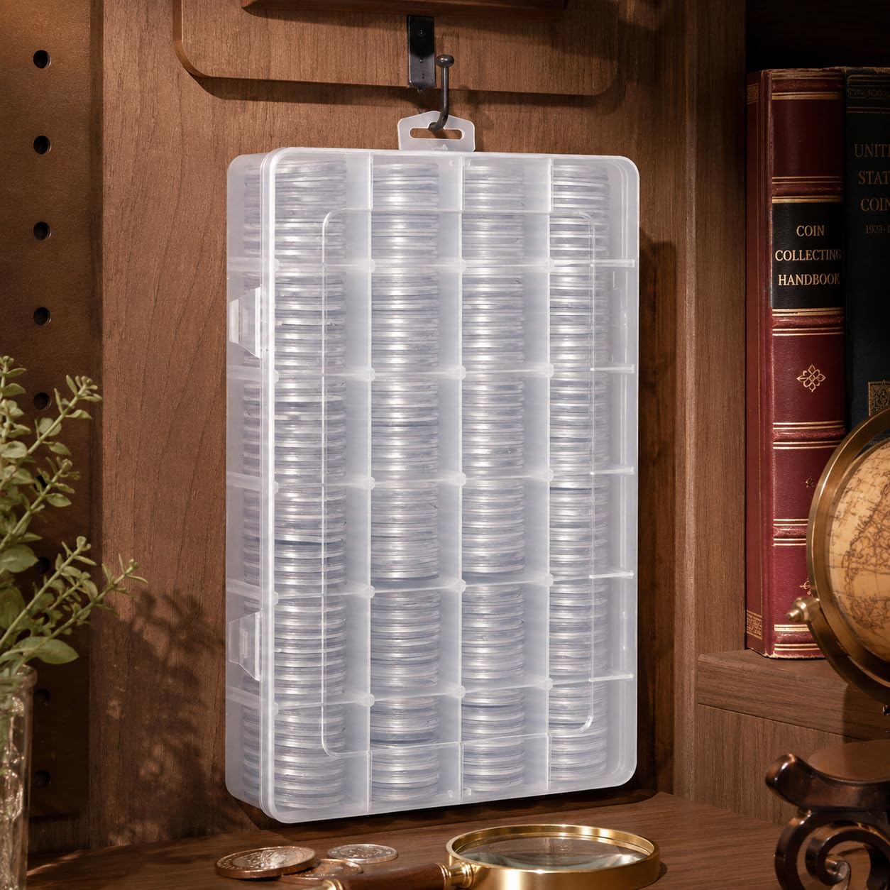 FULLCASE Coin Holders for Collectors–168Pcs Coin Capsules with 6-Size Foam Gaskets (20-46mm) for Silver Dollars Eagles & Foreign Coins, Airtight Coin Storage Box Organizer Collecting Supplies