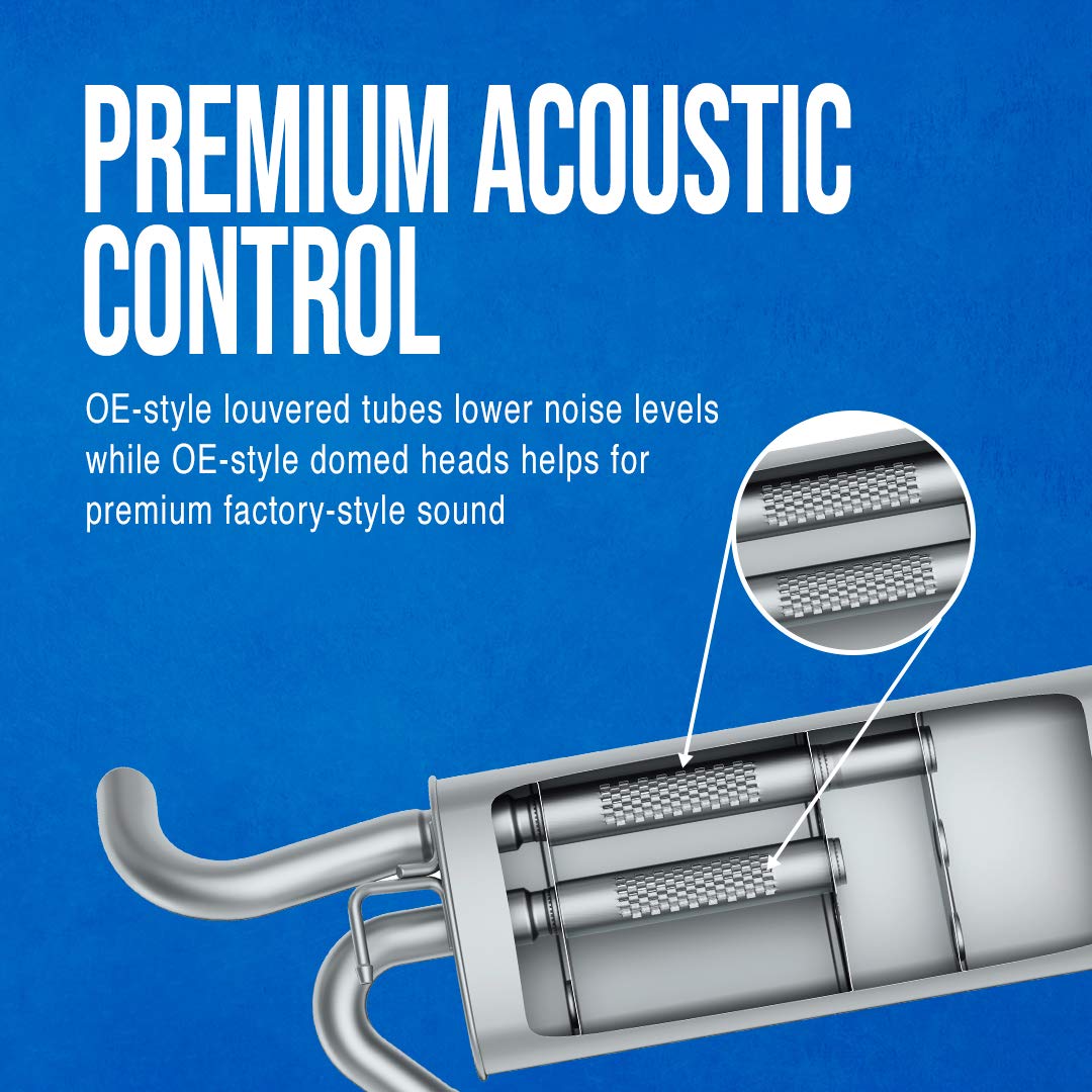 Walker Quiet-Flow SS 21456 Direct Fit Exhaust Muffler 2.25" Outlet (ID) for Jeep Wrangler