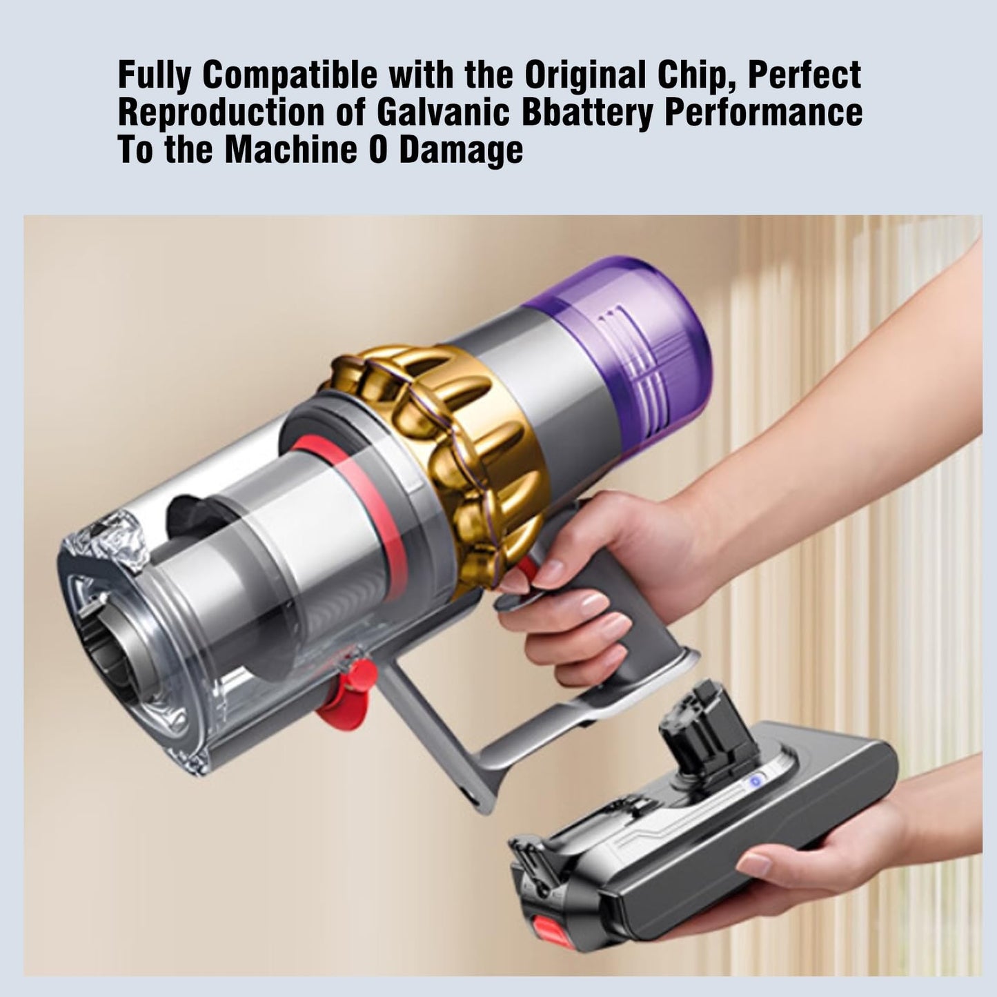 Wangdinglei Compatible with Dyson V11/V15 Click-in Batteries,Replacement Dyson v11 v15 Battery, V11 Total Clean, V11 Pro, V11 Torque Drive, SV15, No. 970425-01 (V11/v15 Click in)