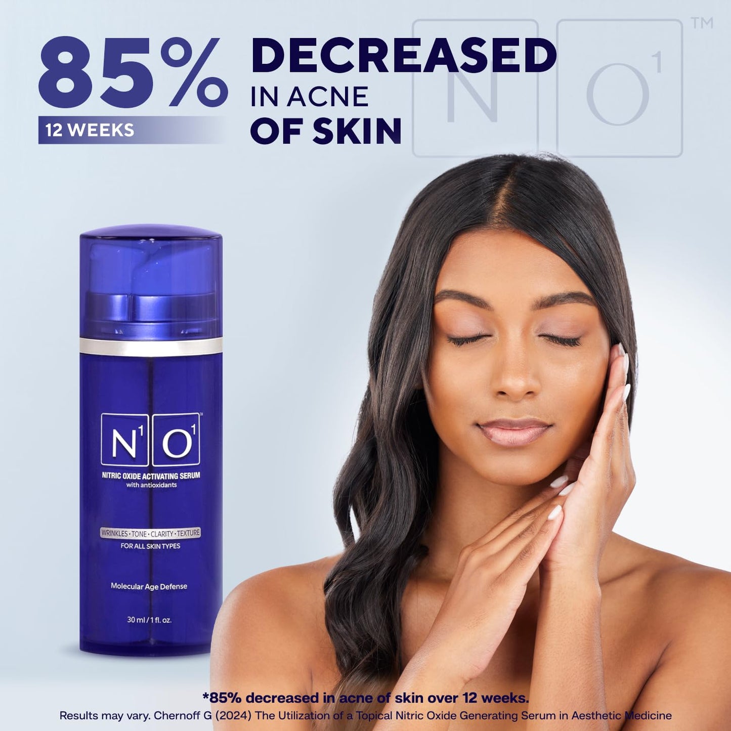Nitric Oxide Activating Serum with Antioxidants | Hydrating Serum For Face | Decreases Wrinkles | Pore Minimizer | Improves Skin Texture | Helps Dark Spots | 1 Fl Oz, 30ml