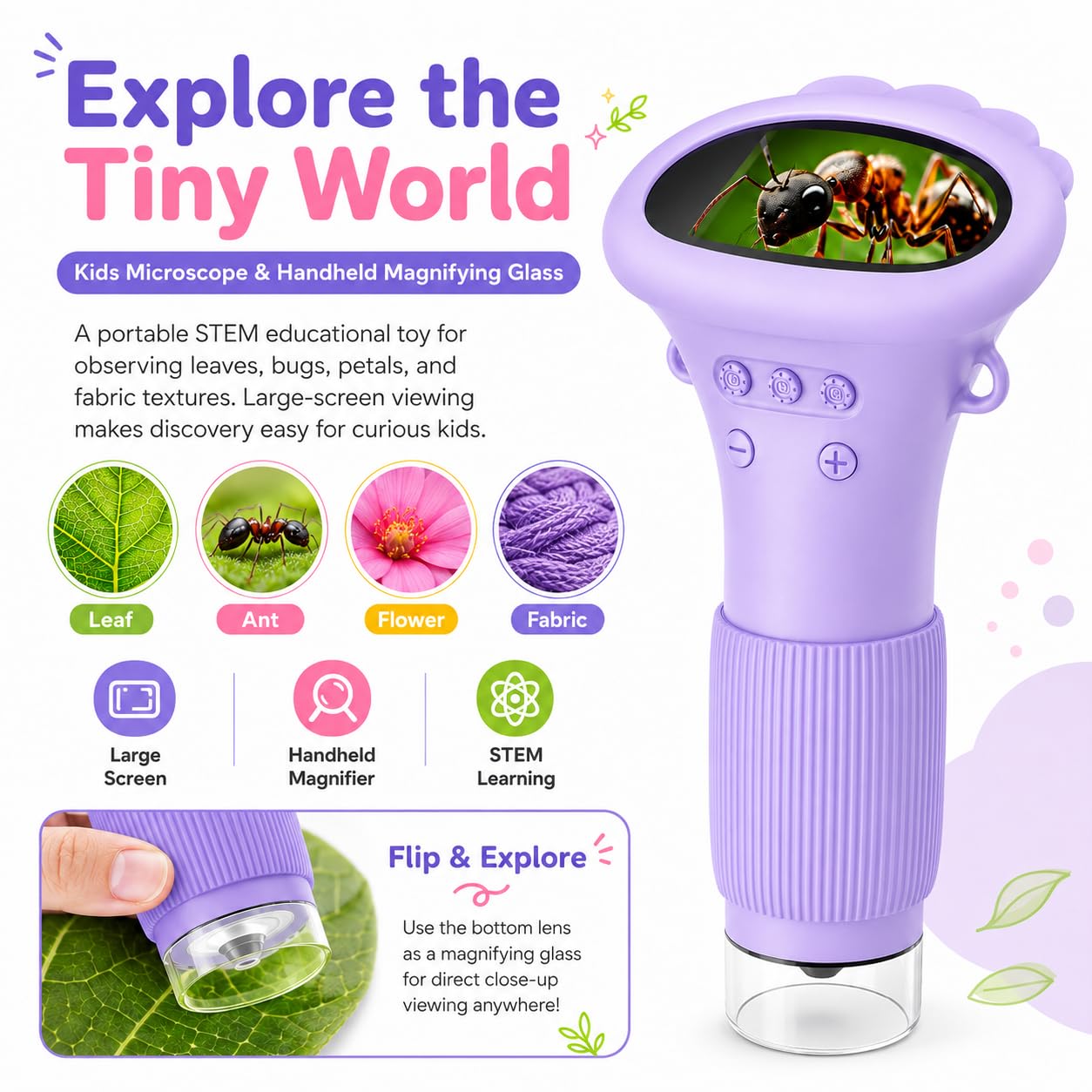 Digital Handheld Microscope - Purple