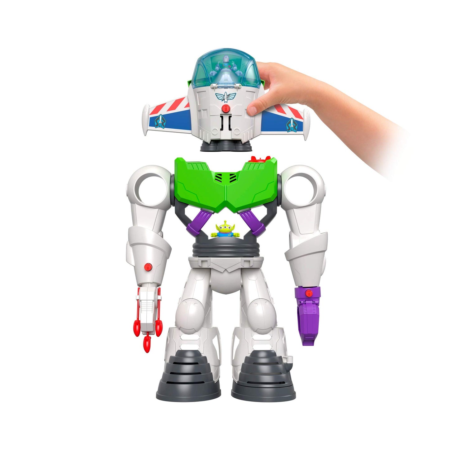 Fisher-Price Imaginext Preschool Toy Disney Pixar Toy Story Buzz Lightyear Robot Playset with Spaceship for Pretend Play Kids Ages 3+ Years