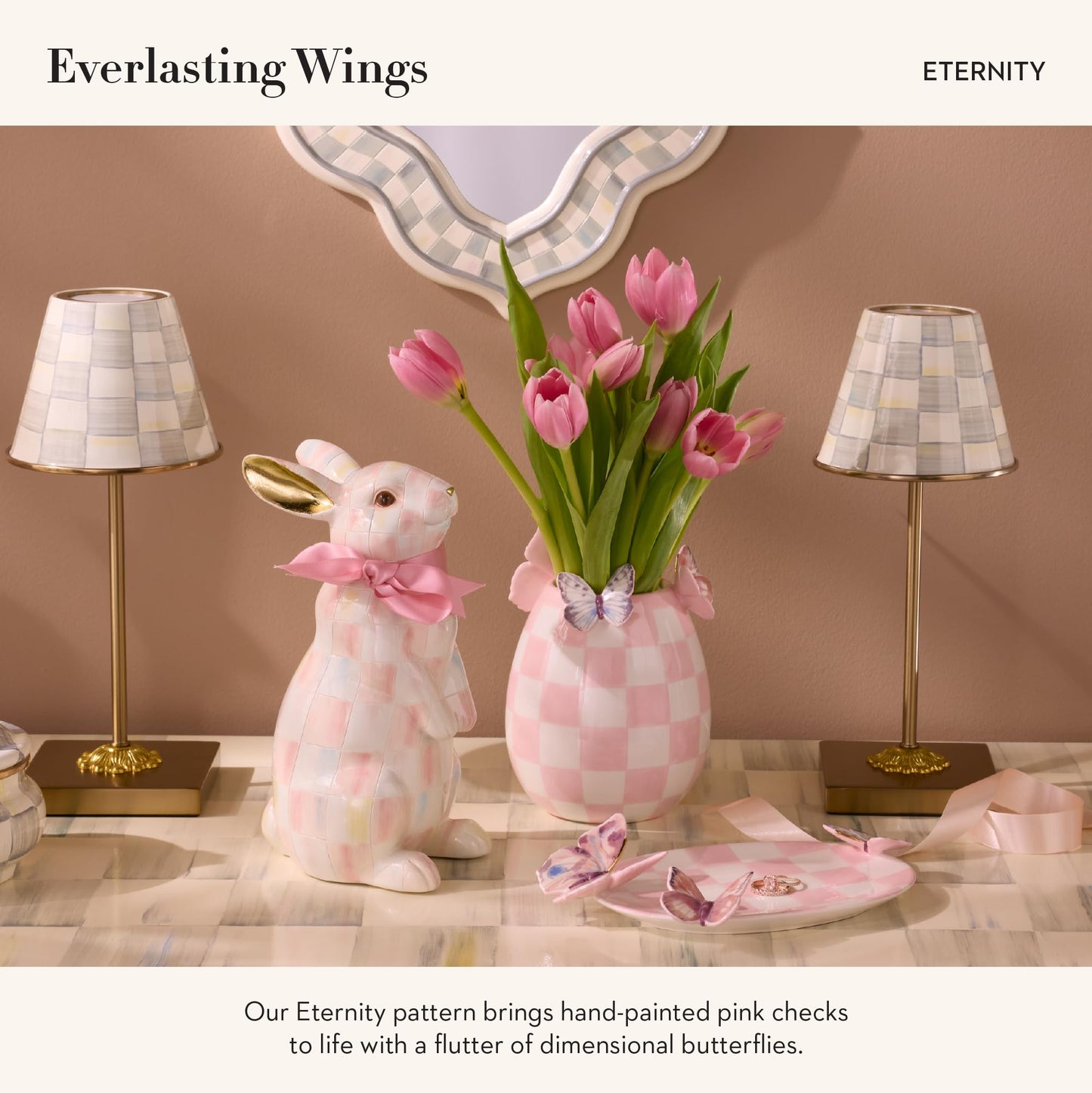 MACKENZIE-CHILDS Ceramic Tray, Unique Tray for Decor, Eternity Trinket