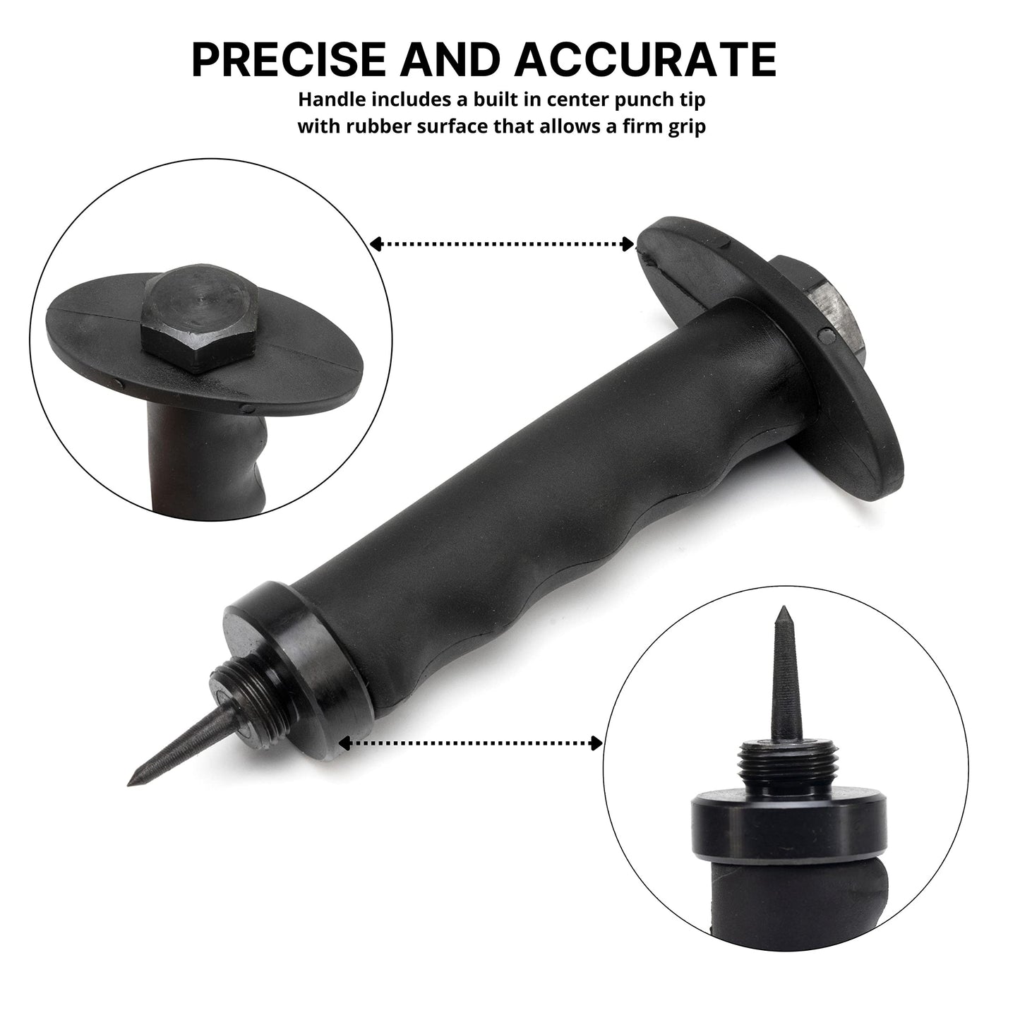 NEIKO 02604A Hole Punch Set | SAE & Metric, 3/16” – 1-3/8” & 5 – 35mm | 14 Piece Sharp Hollow Hole Punch Kit, Gasket Cutting Puncher, Foam Cutter, & Leather Hole Punches | 6” Interchangeable