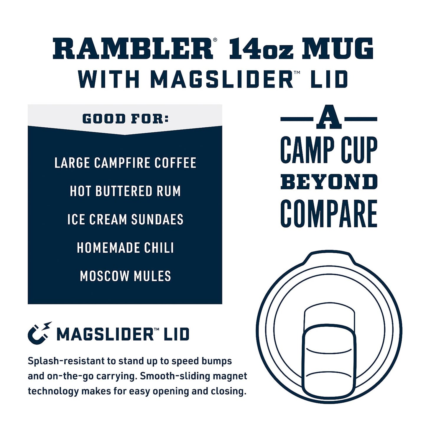 YETI Rambler 14 oz Stackable Mug, Vacuum Insulated, Stainless Steel with MagSlider Lid, Lowcountry Peach