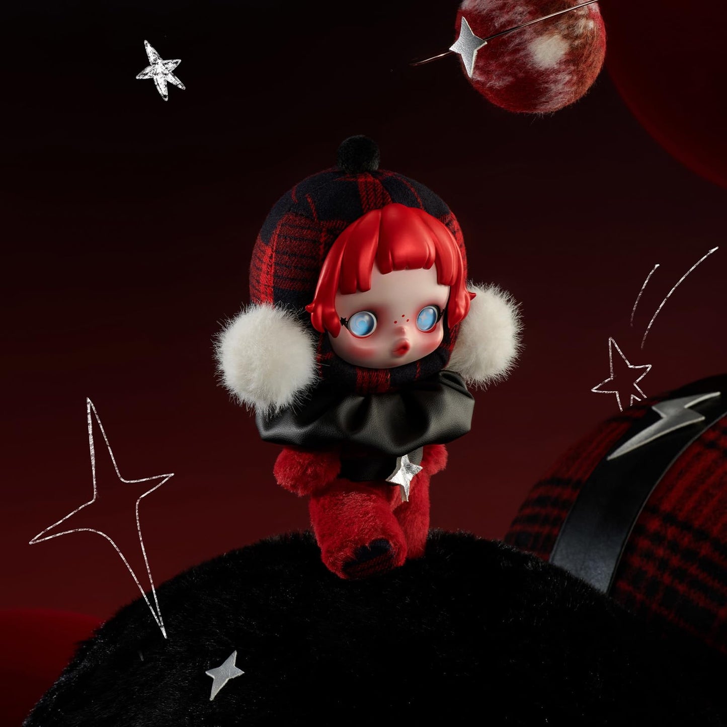 POP MART SKULLPANDA Winter Series Plush Doll Ornament, Random Design Action Figures Collectible Toys Home Decorations, Holiday Birthday Gifts, Single Box