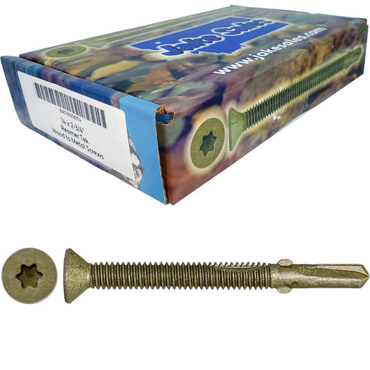 14x2-3/4 Reamer Tek Torx/Star Head Self-Drilling Wood to Metal Screws - for Flatbeds, Trailers - T-30 Torx Screw Head 5 POUNDS 170 Screws