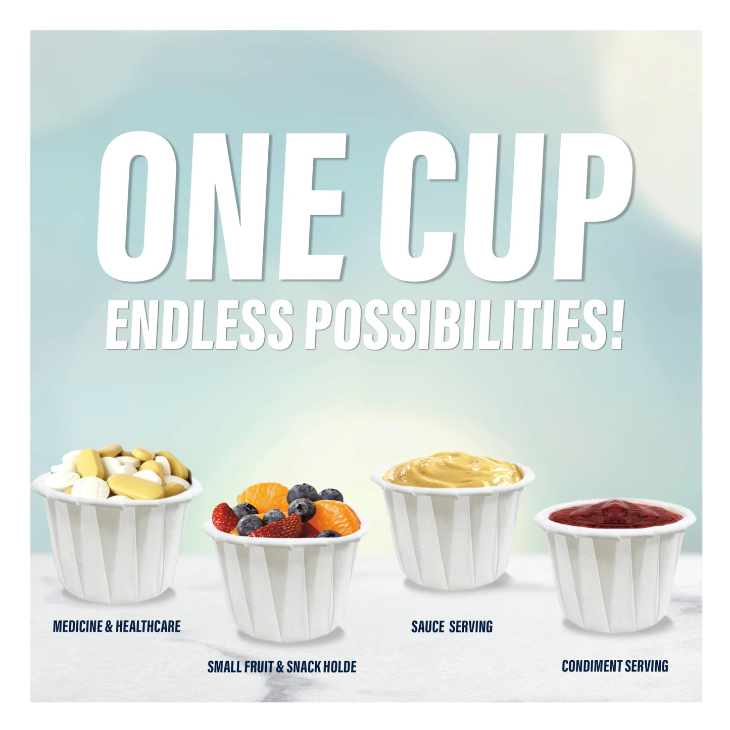 EXITOGLOBAL Paper Medicine Cups Disposable 1 oz 4900 pcs, Paper Condiment Cup 1oz, Papers Pill Cups Disposable, Souffle Cup