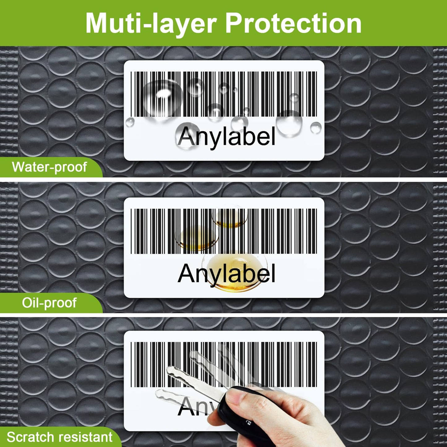 Anylabel 2" x 1" Direct Thermal Label, Paper for Barcodes Postage Address Perforated & Compatible with Rollo, Zebra, Munbyn, Nelko Printers(12 Rolls, 1300 Labels/Roll)