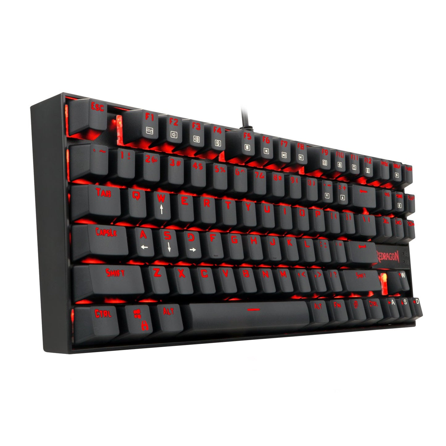Redragon - K552-BA Mechanical Gaming Keyboard and Mouse Combo and Large Mouse Pad - 87 Key LED Backlit Adjustable Brightness and Breathing Effects - 100% Anti-Ghosting (Keyboard, Mouse, Mousepad Set)