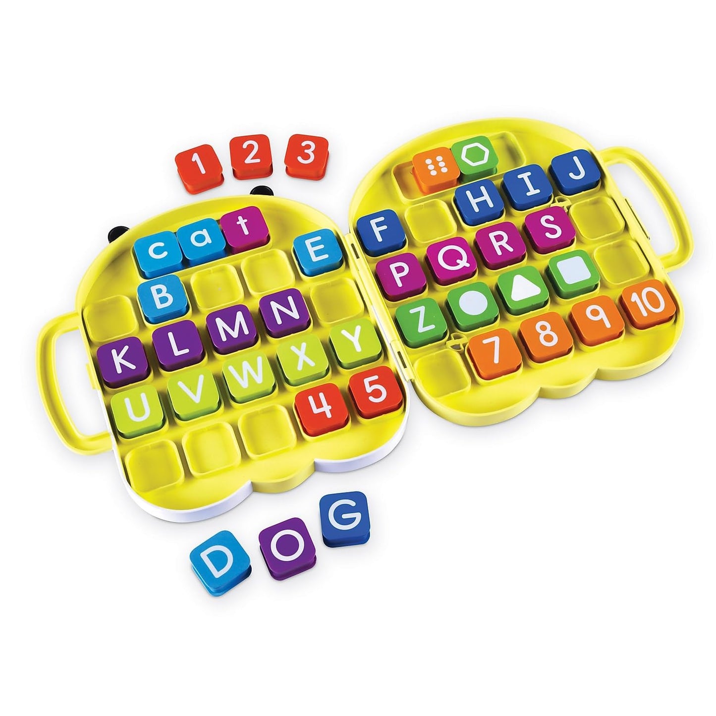 Learning Resources AlphaBee Alphabet, Homeschool, ABCs, Numbers, Shape & Word Recognition Activity Set, Multicolor (LER3787)