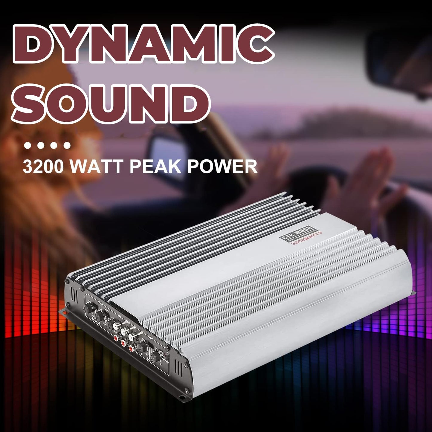 3200W 12V 4 Channel Car Amplifier Stereo Power Amp Audio 4CH Bass Sub Woofer