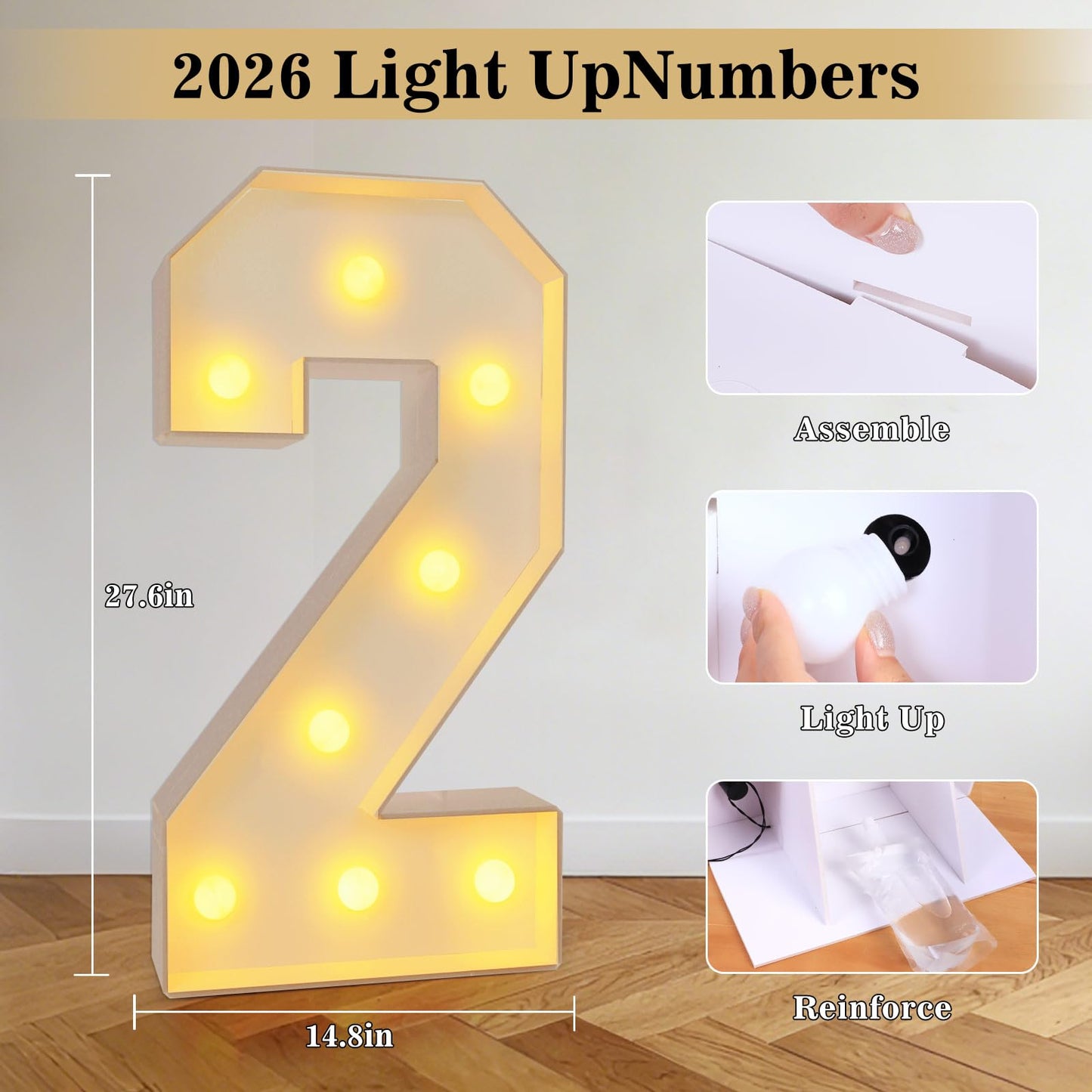 2026 Graduation Decorations Marquee Numbers,2.4FT Class of 2026 Light Up Numbers for Party,Prom Send Off Decorations Graduation Party Supplies