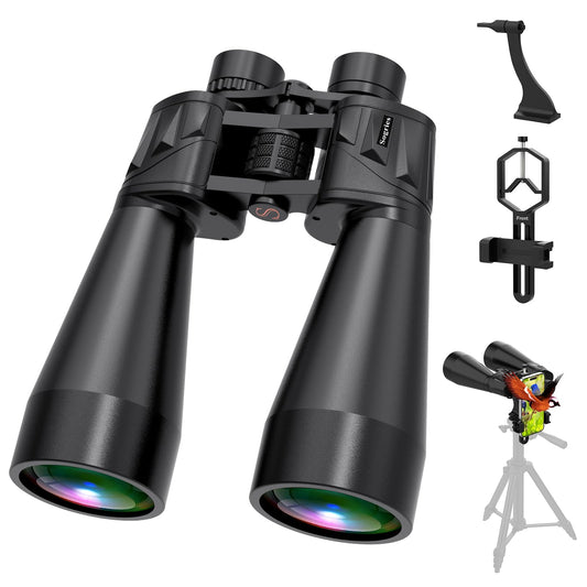 18x70 Binoculars for Adults High Powered, Large Aperture 70mm Astronomy Binoculars for Long Distance Viewing, Waterproof & Fogproof with Smartphone Adapter, Tripod Adapter, Carrying Case