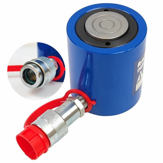 AMZCNC 30 Ton Hydraulic Cylinder Ram Single Acting 2 Inch Stroke 30T Hydraulic Cylinder Jack Lifting Jack Ram Portable Single Acting Lifting Cylinders with 50mm Stroke