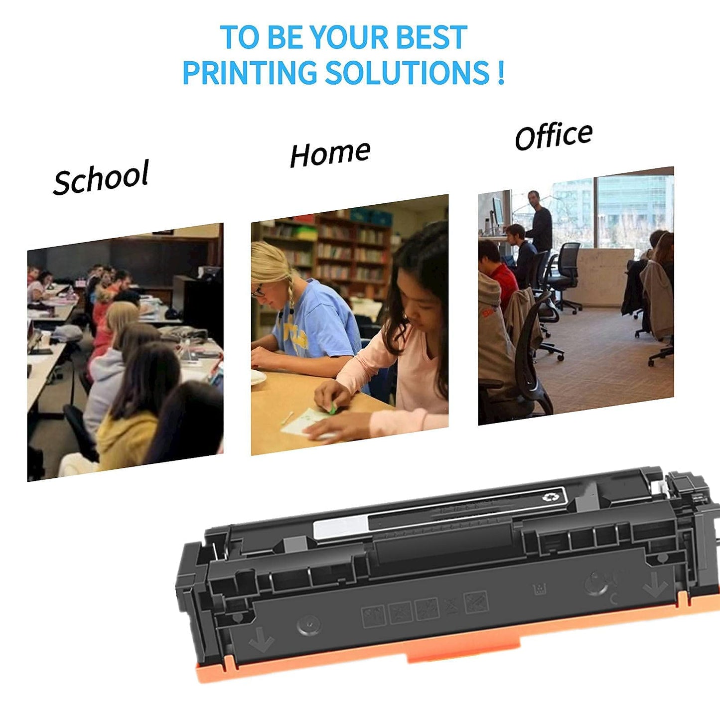OFFICE-COLOR Compatible Toner Cartridge Replacement for HP 204A CF510A CF511A CF512A CF513A to use with Color Laserjet Pro MFP M180nw M180n M181fw M154a M154nw Printer (Black,Cyan,Yellow,Magenta)