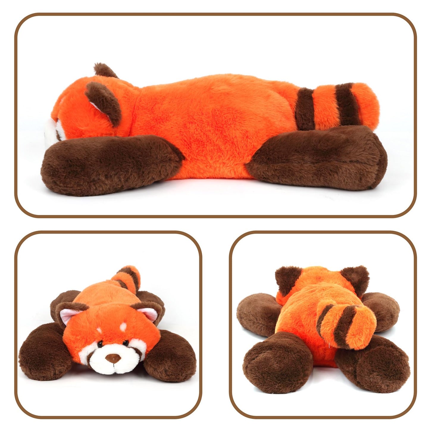 Mushymallow Weighted Red Panda Stuffed Animal Soft Weighted Plushes Cute Red Panda Plush Toy Birthday for Boys Girls Kids Adults