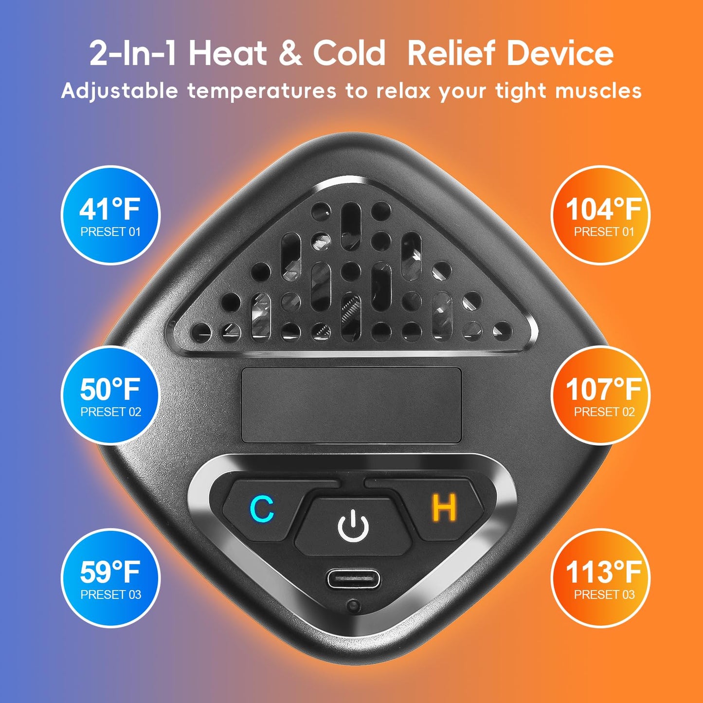 Instant Heat Cold Relief Machine, Portable Heating Pad for Pain Relief, Muscle Relaxer, Contrast Electric Heating Pad Cold Pack, Wearable Cordless Heating Pad for Neck Shoulders Back Arm Leg Knee