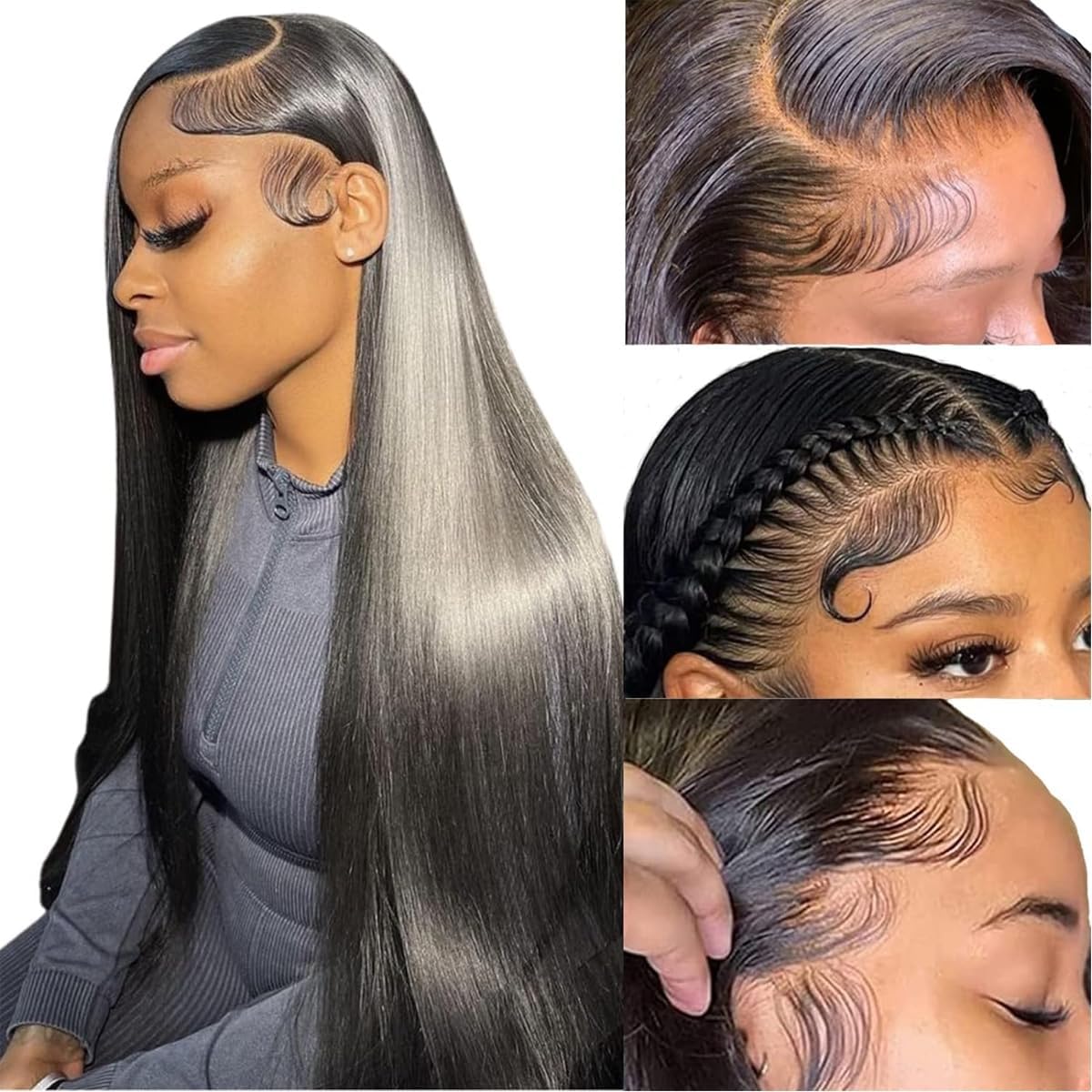 LONG YAO 32 inch Straight Lace Front Wigs Human Hair Wig Pre Plucked 13x4 Straight Human Hair Wigs For Black Women Human Hair Wig Straight Frontal Wigs Human Hair Lace Front Wigs
