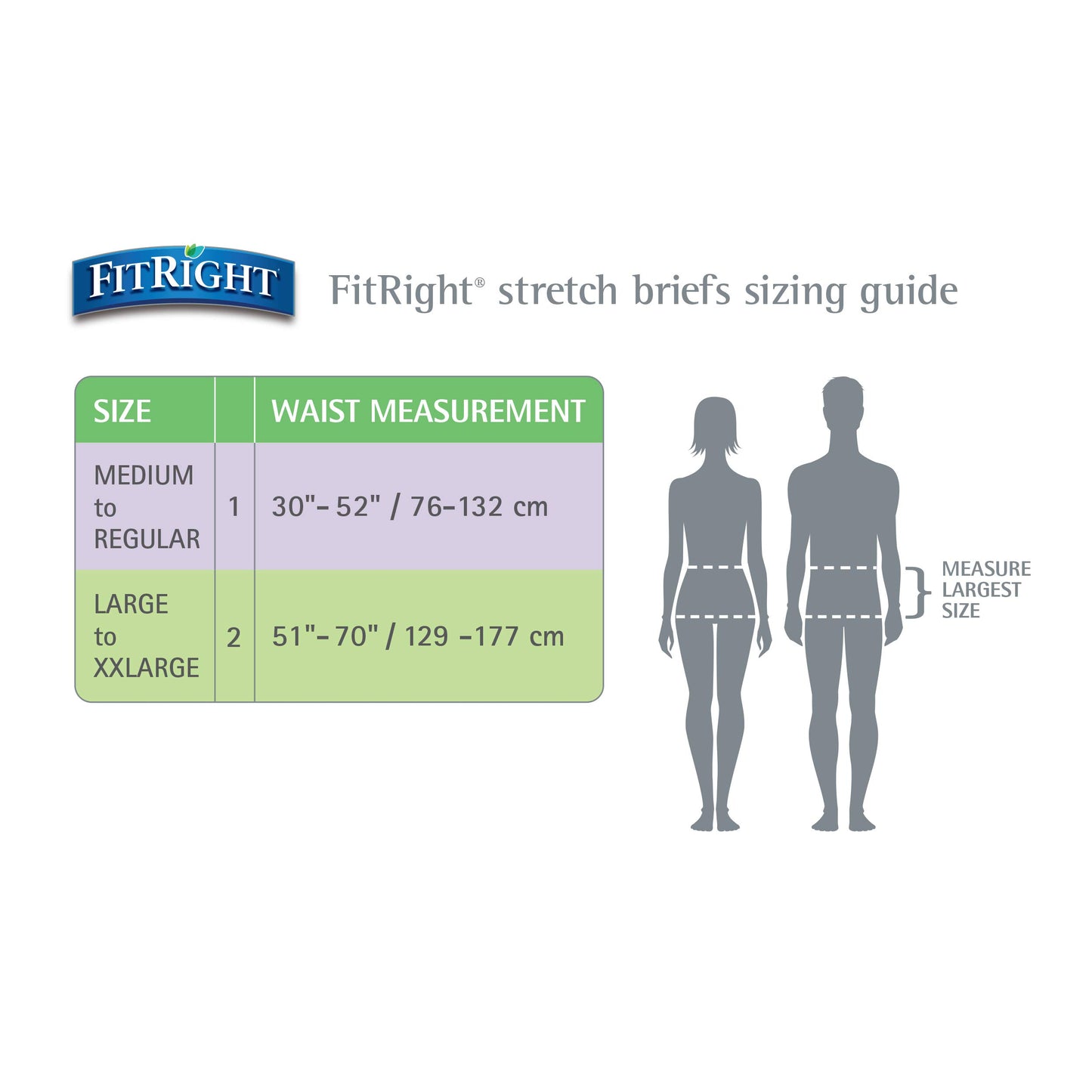 FitRight Stretch Ultra Adult Briefs, Incontinence Diapers with Tabs, Heavy Absorbency, Medium/Regular, 30 to 52", 20 Count (Pack of 4)