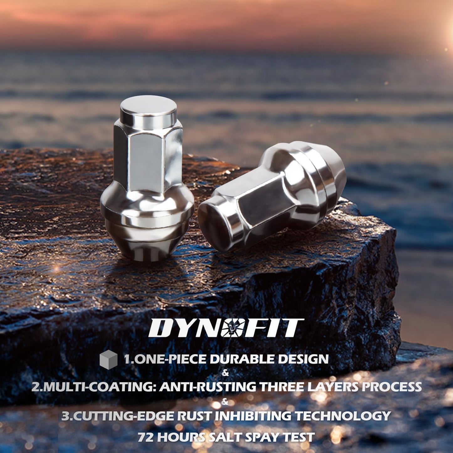 Dynofit 14x2 OEM Lug Nuts for F150 2000-2014, One-piece Factory Steel Tuner Nuts Compatible With Ford Expedition Navigator 03-14, Stock Wheel Nuts Replace OE#BD142978 4L3Z1012A (Work on 14mm-2.0 Stud)